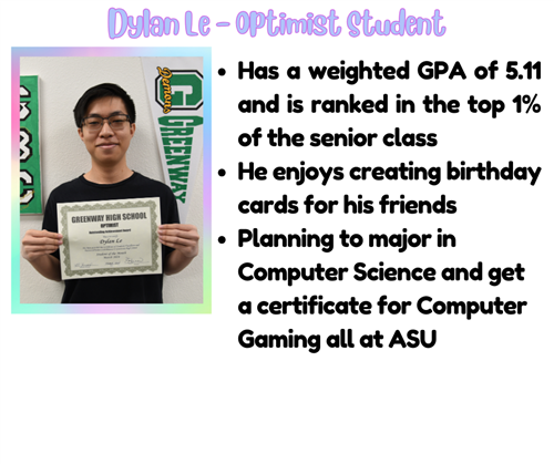 Dylan Le Optimist Student