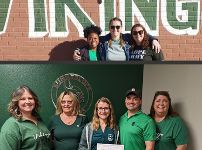 8 SHS teachers received APS Supply My Class Teacher Awards last week.    The teachers won $500 to furnish supplies for their students.   Congratulations Ms. Harris, Ms. Suddarth, Ms. Dop Ms. Morey, Ms. Streich, Ms. Mitchell, Mr. Hutchison, and Ms. Martinez!