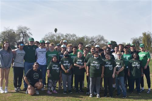 Unified Sports team, coached by Scott Gilpin joined the Varsity Baseball team for a game of kickball last Friday during 6th and 7th Hour.
