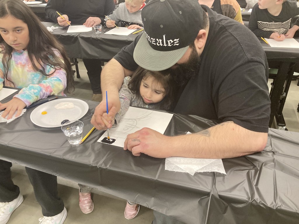 wonderful family paint night where we made art on canvas