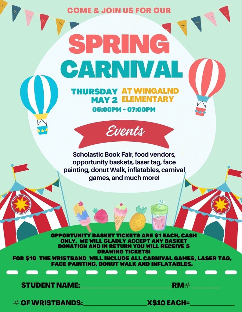 Spring carnival  at wingland elementary events