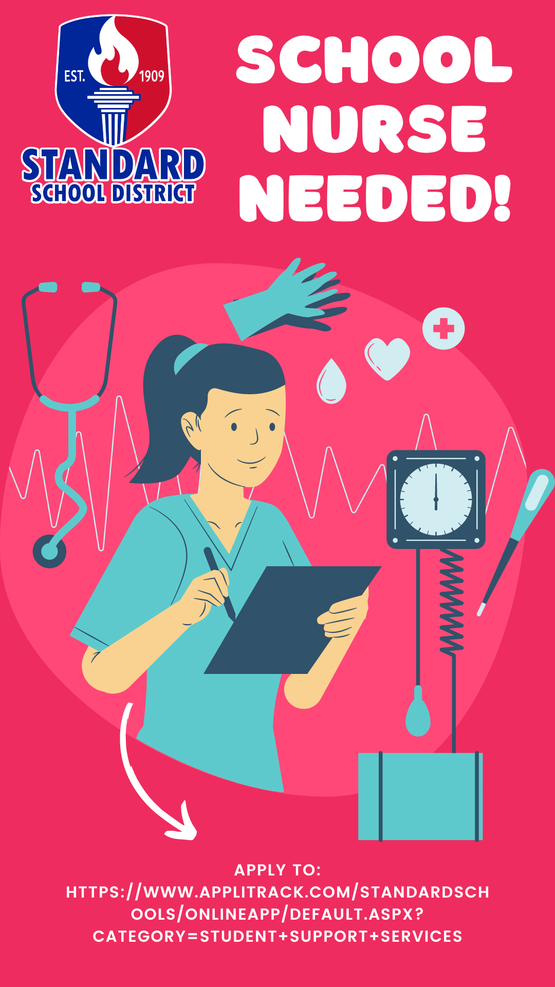 School nurses needed flyer