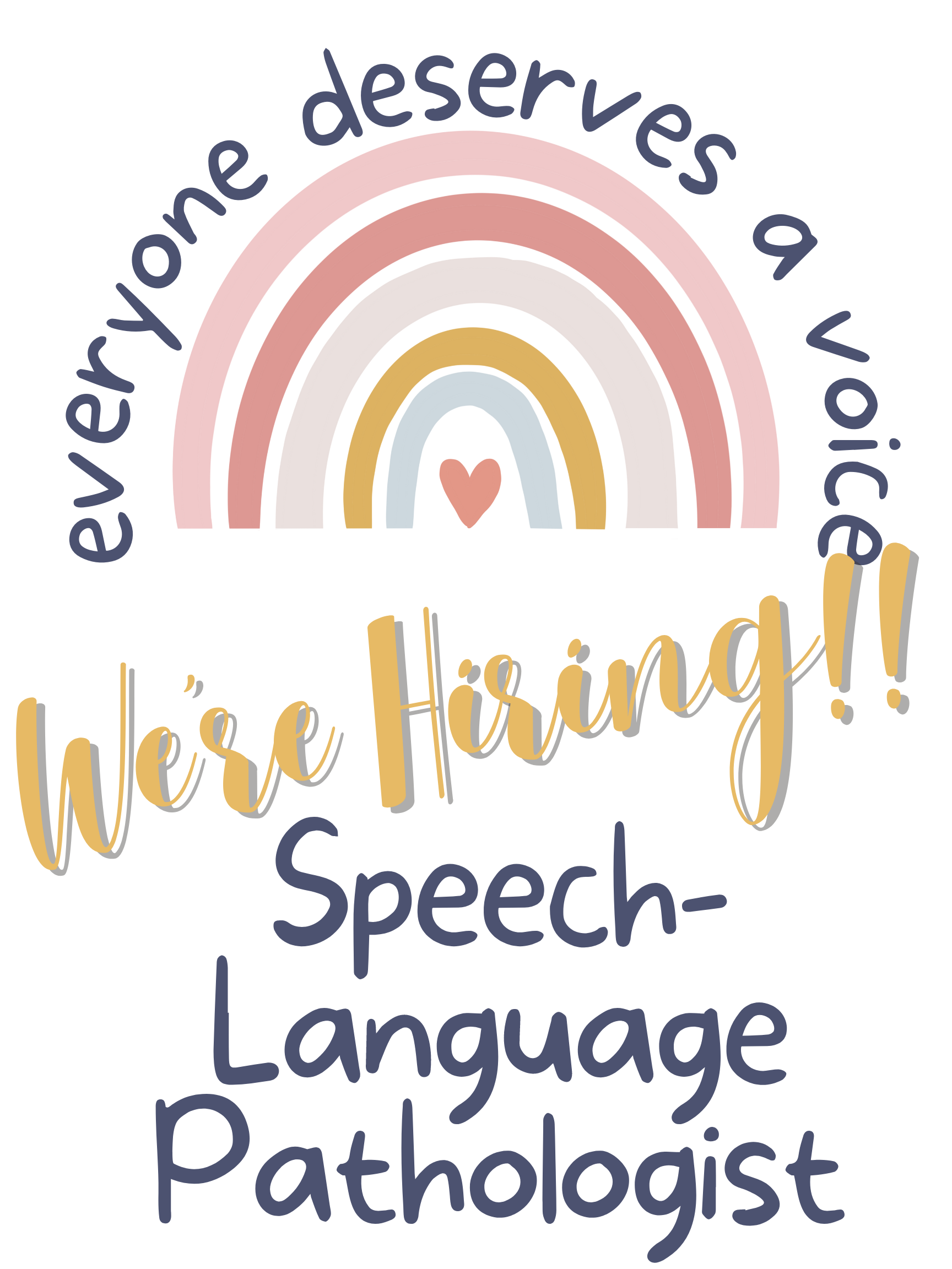 We're hiring Speech-Language Pathologist flyer