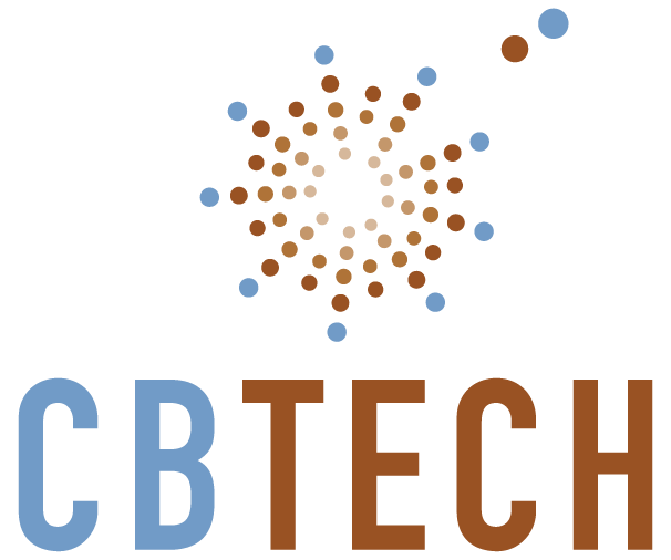 The CBTECH logo features a stylized burst of dots above the company name.