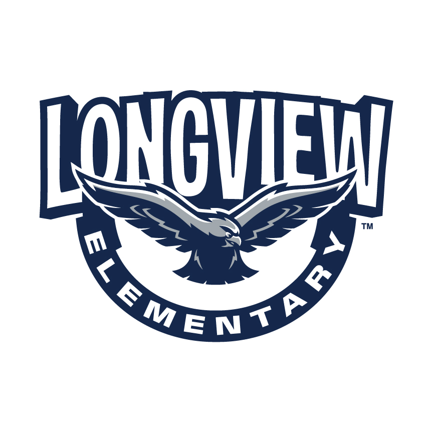 The Longview Elementary School logo features a soaring eagle and text.