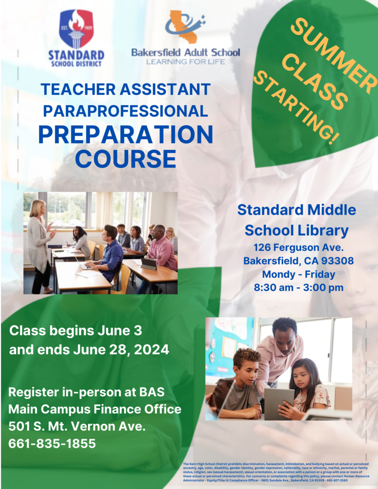 teacher assistant paraprofessional preparation course
