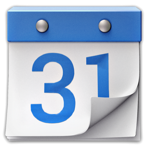 A digital calendar icon displaying the number 31 on a white page with a blue binding.