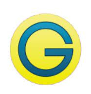 A yellow circle with a blue 'G' logo.