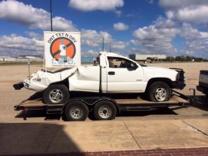 Alex Brown's truck is brought to every presentation her mom makes to show students first hand the dangers of texting and driving.