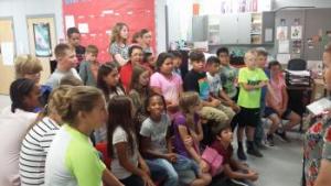 The students were able to have their questions answered via translator.