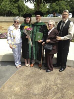 Matthew's family attending graduation