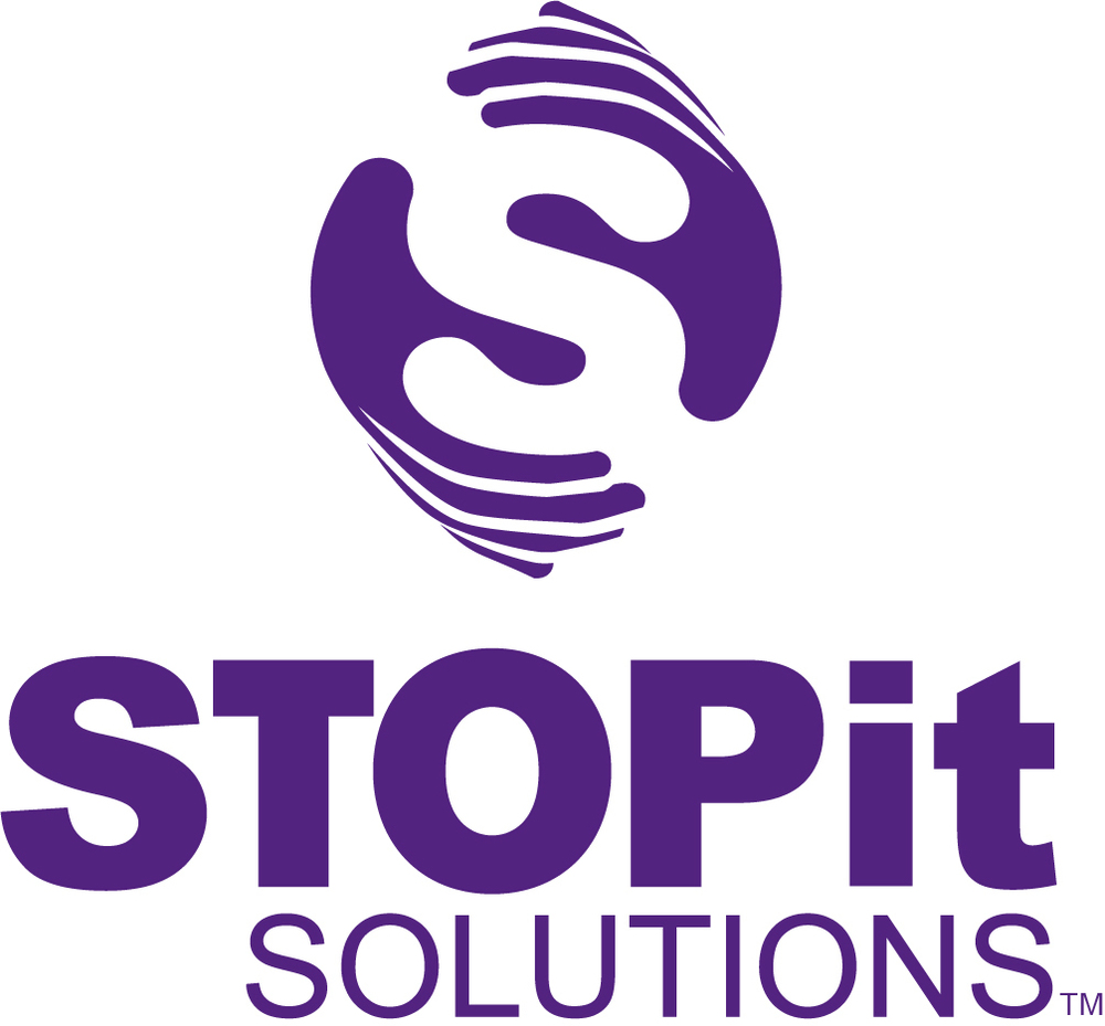 The StopIt Solutions logo features a stylized 'S' symbol within a purple circle.