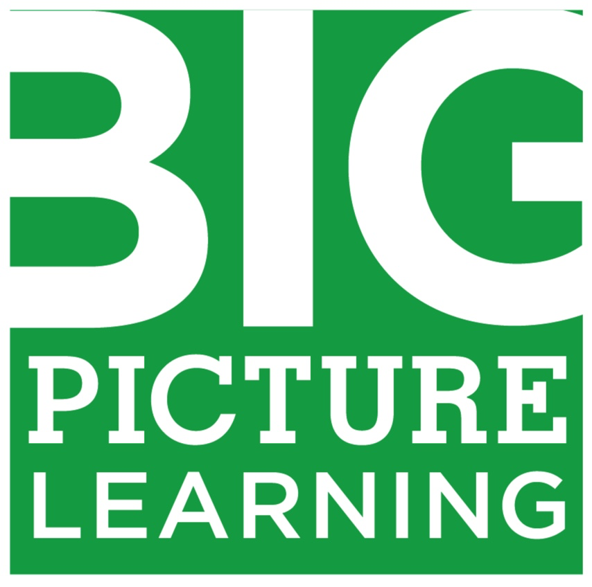 Logo for Big Picture Learning with white text on a green background.