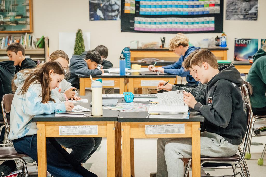 McCall students working in the classroom
