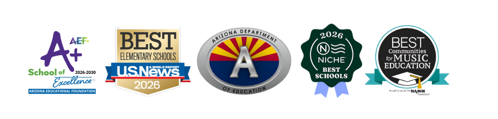 A collection of award badges and seals, showcasing recognition.