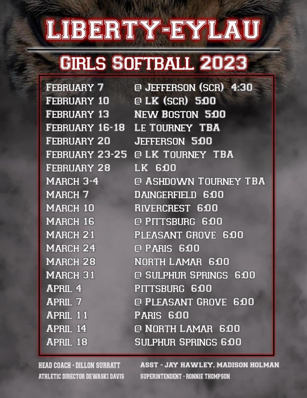 LibertyEylau ISD Softball