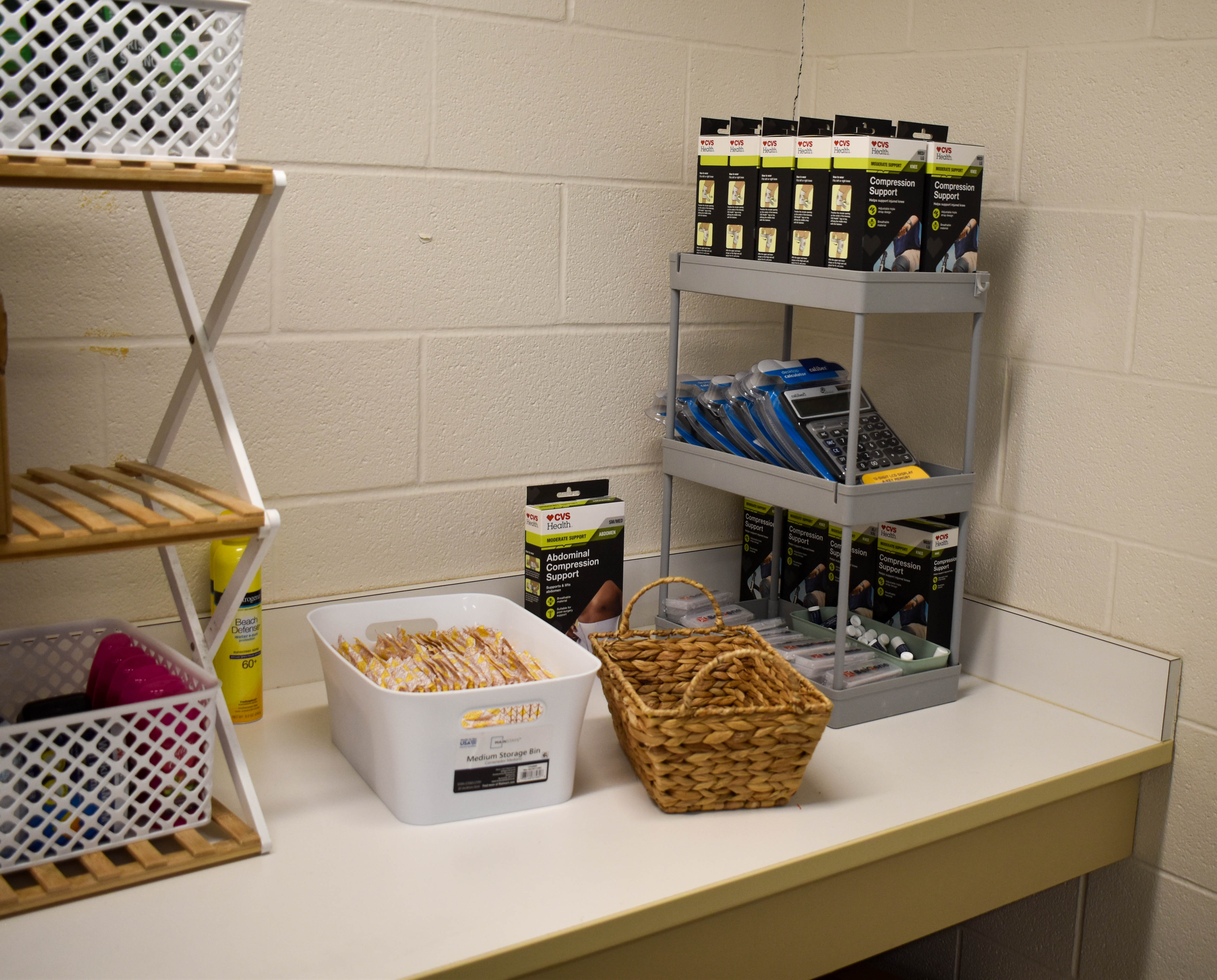 personal care products on table