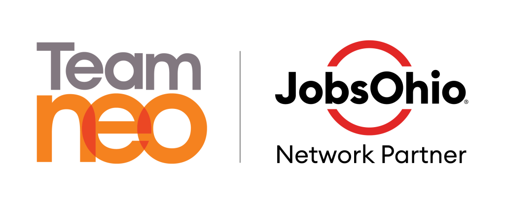 The Team Neo logo features text and a red curved shape on a black background.
