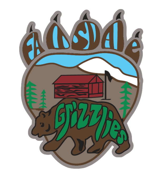 A logo featuring a bear paw print with the text 'Fairndale' inside the toes and a mountain landscape below.