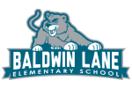 The official logo for Baldwin Lane Elementary School featuring a crouching panther graphic.