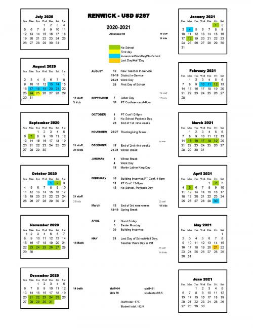 Garden Plain Elementary School Calendars