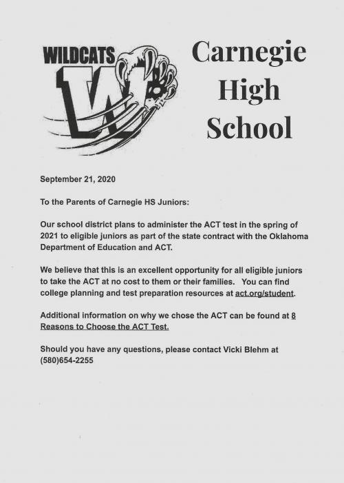 Carnegie Public Schools ACT