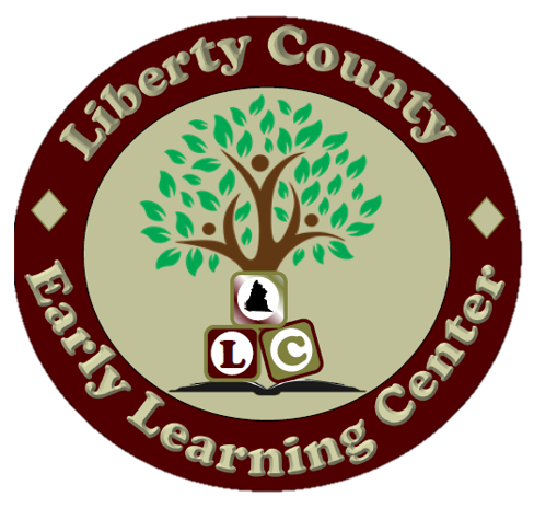 The Liberty County Early Learning Center logo features a tree with a person-shaped trunk and green leaves.