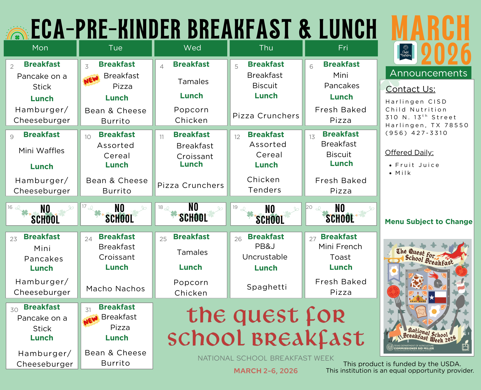 ECA Updated Menu 12/9/25