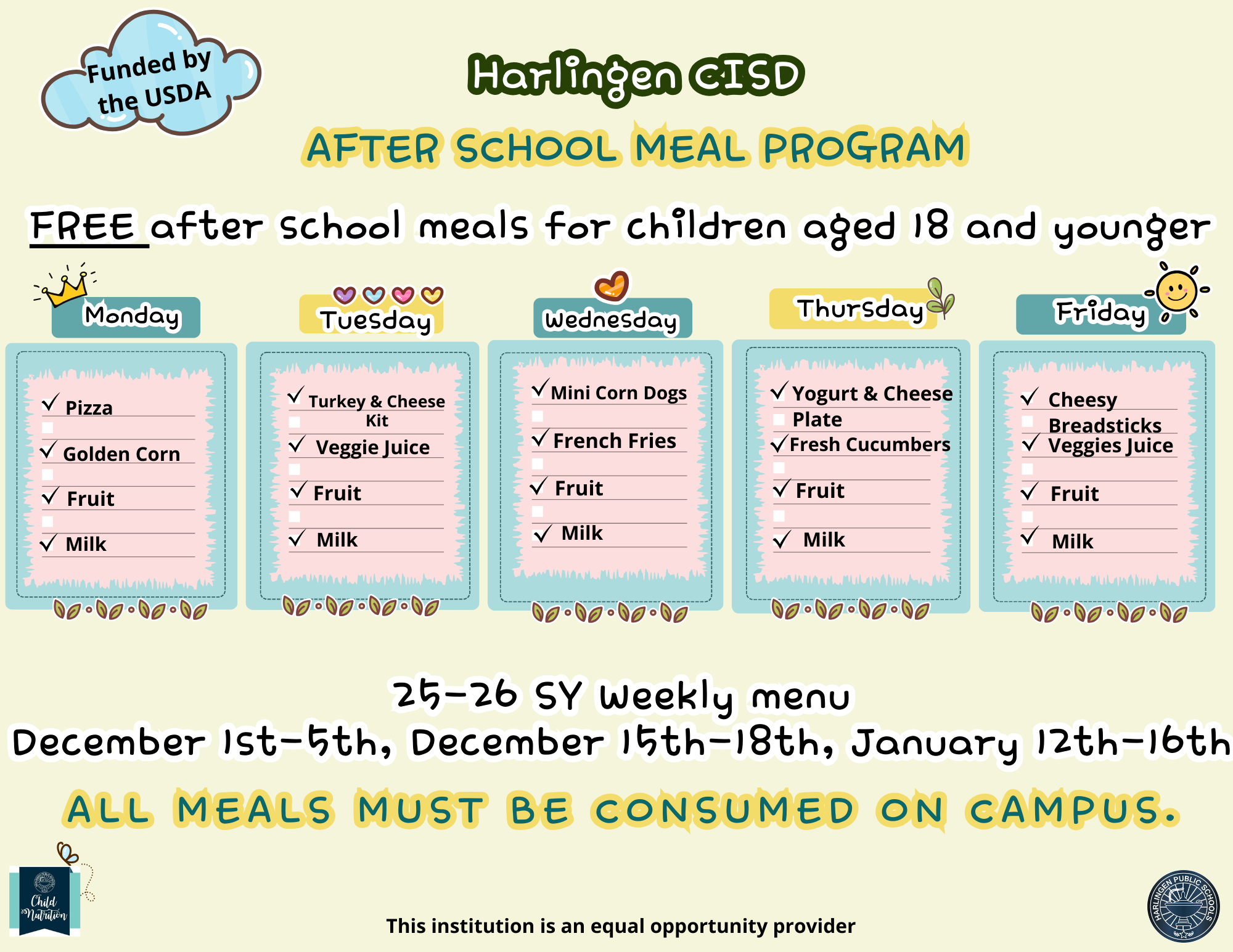 Supper Menus/CACFP Wk1