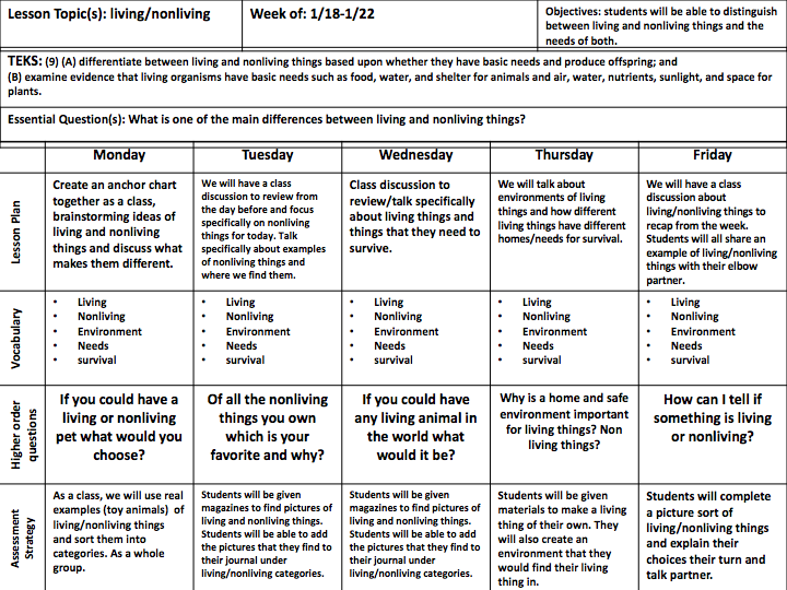Valley View ISD - Lesson Plans