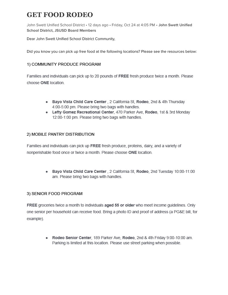 A document titled 'Get Food Boofed' with various sections and bullet points.