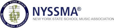 The NYSSMA logo features a circular emblem and text.
