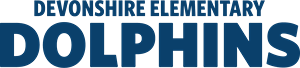 The words 'Devonshire Elementary Dolphins' are displayed in blue text.