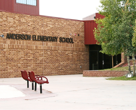 Front entrance to Anderson Elementary School