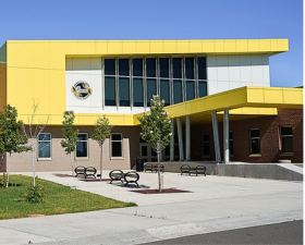 Main entrance to Carey Jr High school