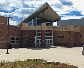 Entrance of South High School.