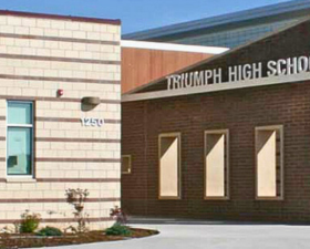 Main entrance for Triumph High School