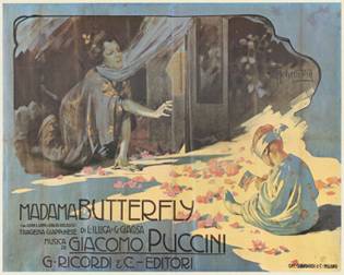 Original poster for Puccini's Madama Butterfly