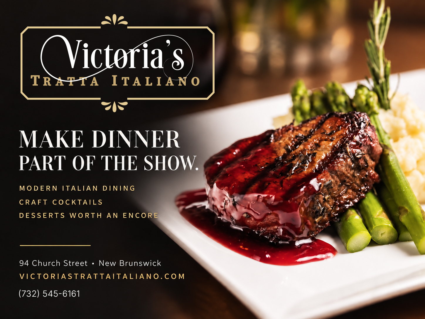 Make a dinner reservation at Victoria's