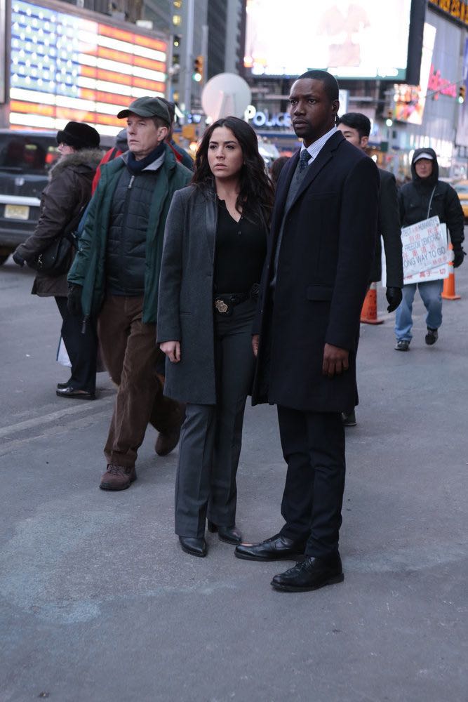 BLINDSPOT -- "Any Wounded Thief" Episode 116 -- Pictured: (l-r) Audrey Esparza as Tasha Zapata, Rob Brown as Edgar Reed -- (Photo by: Giovanni Rufino/NBC)