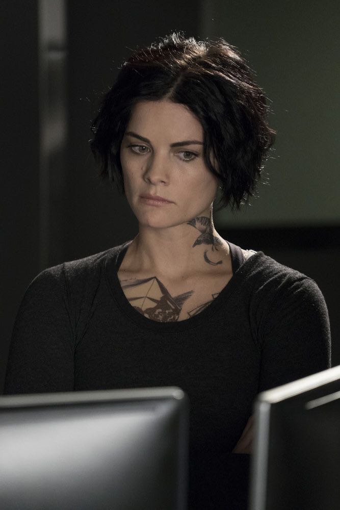 BLINDSPOT -- "Condone Untidiest Thefts" Episode 205 -- Pictured: Jaimie Alexander as Jane Doe -- (Photo by: Peter Kramer/NBC)