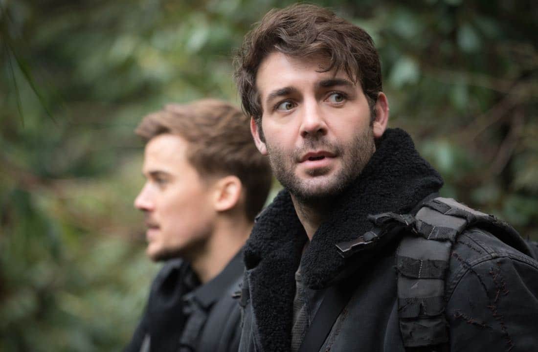 Zoo "Ten Years Gone" Pictured (L-R) Josh Salatin as Logan and James Wolk as Jackson Oz Zoo "Ten Years Gone" Pictured (L-R) Josh Salatin as Logan and James Wolk as Jackson Oz