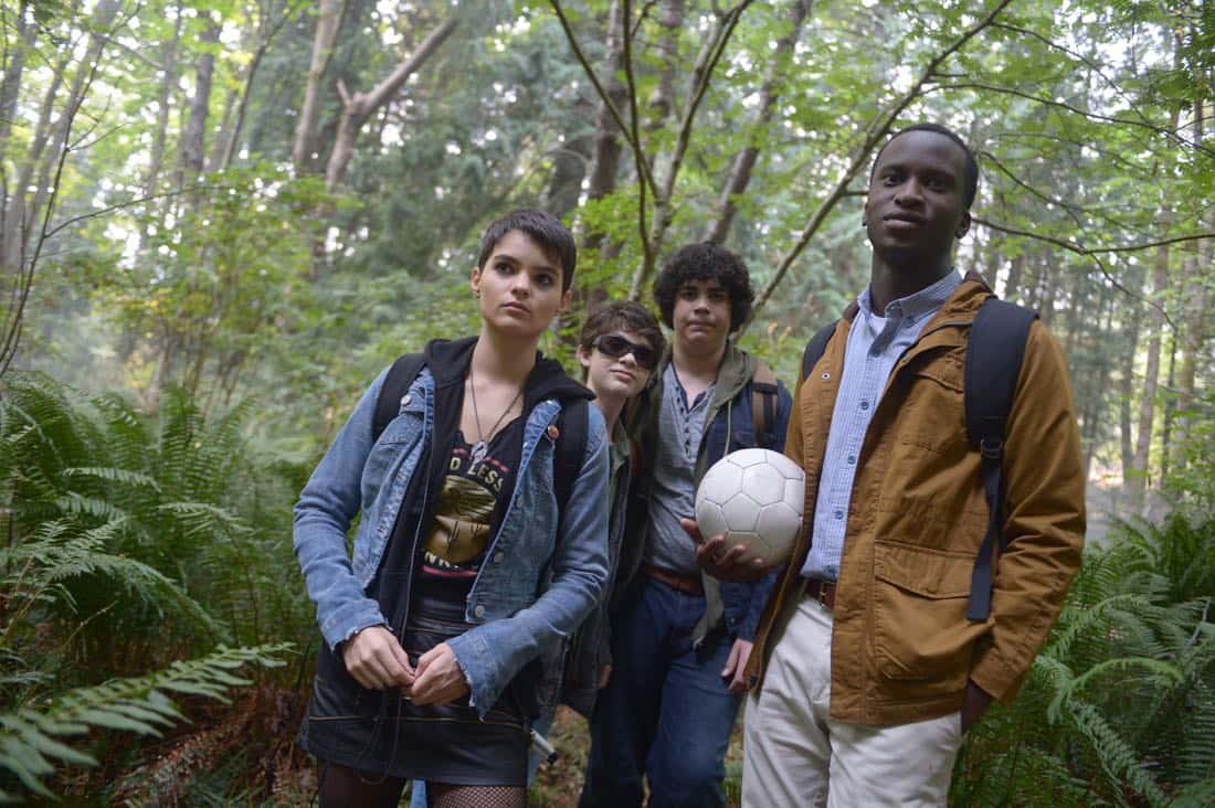 THE EXORCIST: L-R: Brianna Hildebrand, guest star Hunter Dillon, guest star Cyrus Arnold and guest star Alex Barima in the "Janus" season premiere episode of THE EXORCIST airing Friday, Sept. 29 (9:00-10:00 PM ET/PT) on FOX. ©Fox Broadcasting Co. Cr: Sergei Bachlakov/FOX