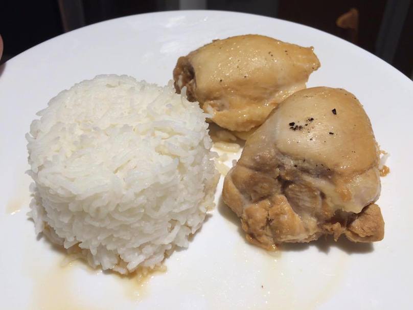 chicken, pork, sauce, gravy