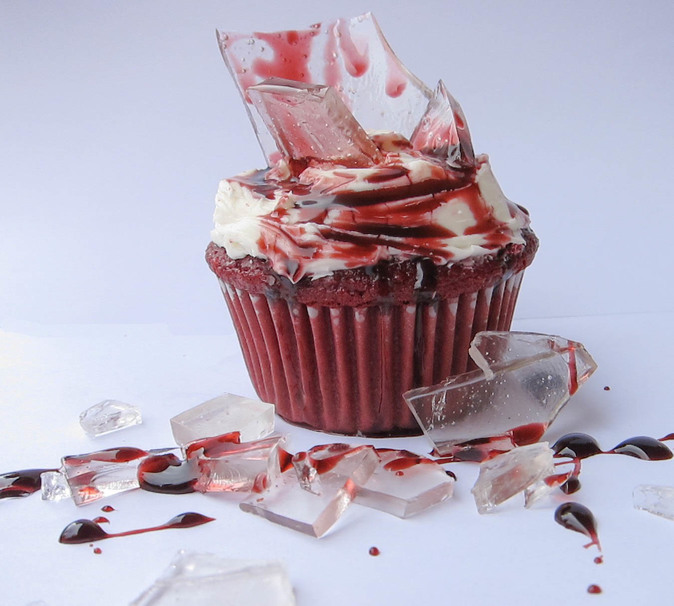 cupcake, chocolate, cream, strawberry