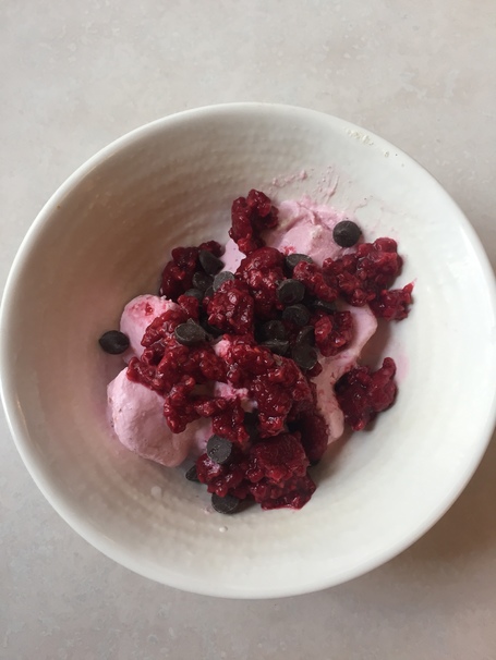 berry, cream, yogurt, chocolate