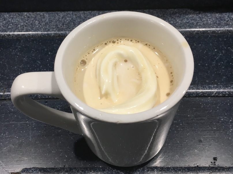 milk, cream, coffee, pudding, yogurt, dairy product, cappuccino, white sauce, espresso, sweet