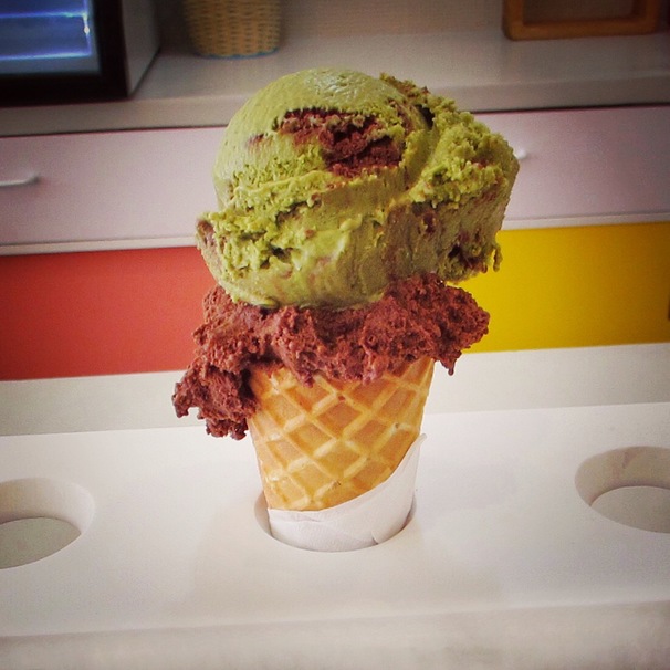 Ice cream ice cream waffle