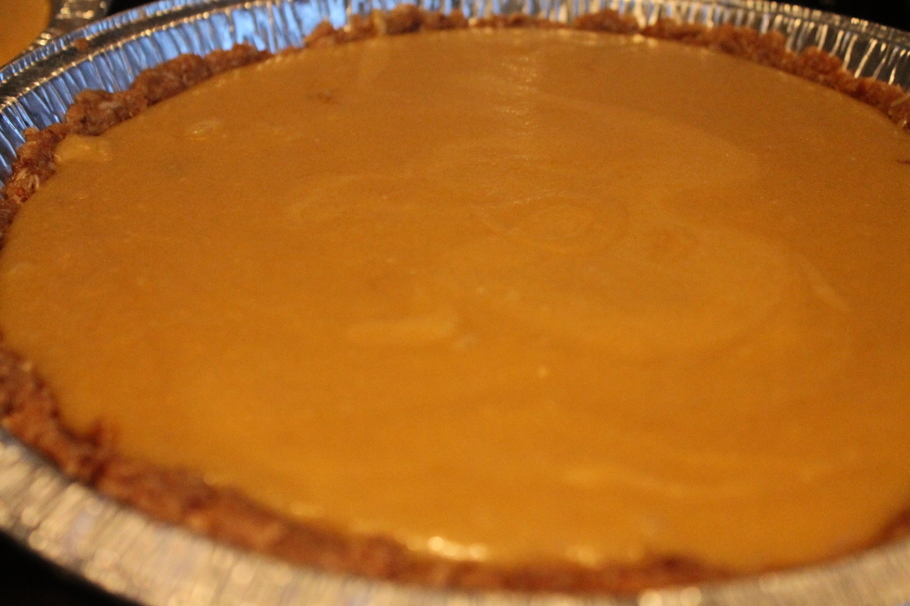 pie, pumpkin, crust, cream