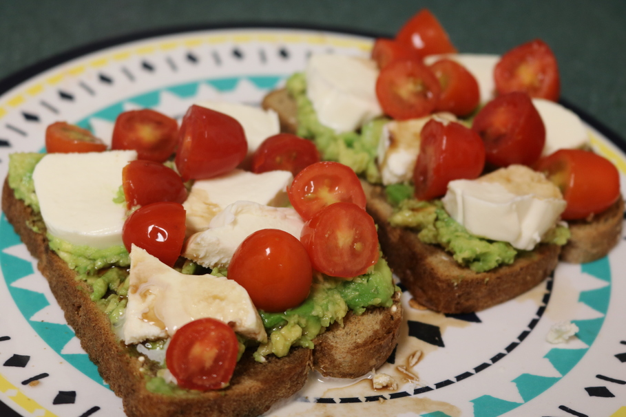 avocado, toast, tomato, bruschetta, cherry, bread, salad, sandwich